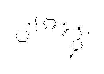 N-[({4-[(cyclohexylamino)sulfonyl]phenyl}amino)carbonothioyl]-4-fluorobenzamide