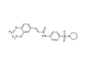 3-(3,4-dimethoxyphenyl)-N-[4-(1-pyrrolidinylsulfonyl)phenyl]acrylamide