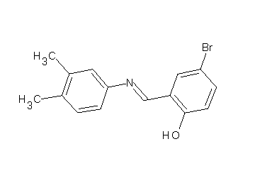 4-bromo-2-{[(3,4-dimethylphenyl)imino]methyl}phenol - Click Image to Close