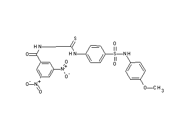 N-{[(4-{[(4-methoxyphenyl)amino]sulfonyl}phenyl)amino]carbonothioyl}-3,5-dinitrobenzamide
