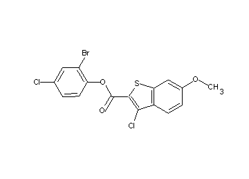 2-bromo-4-chlorophenyl 3-chloro-6-methoxy-1-benzothiophene-2-carboxylate