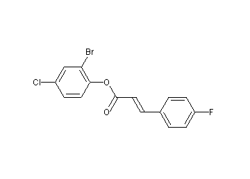 2-bromo-4-chlorophenyl 3-(4-fluorophenyl)acrylate