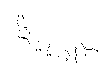 N-[({4-[(acetylamino)sulfonyl]phenyl}amino)carbonothioyl]-2-(4-methoxyphenyl)acetamide