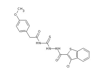 N-({2-[(3-chloro-1-benzothien-2-yl)carbonyl]hydrazino}carbonothioyl)-2-(4-methoxyphenyl)acetamide