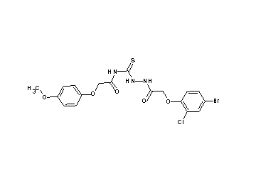 N-({2-[(4-bromo-2-chlorophenoxy)acetyl]hydrazino}carbonothioyl)-2-(4-methoxyphenoxy)acetamide