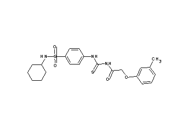 N-[({4-[(cyclohexylamino)sulfonyl]phenyl}amino)carbonothioyl]-2-(3-methylphenoxy)acetamide
