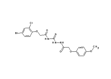 2-(4-bromo-2-chlorophenoxy)-N-({2-[(4-methoxyphenoxy)acetyl]hydrazino}carbonothioyl)acetamide