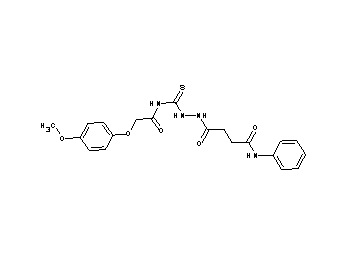 4-[2-({[(4-methoxyphenoxy)acetyl]amino}carbonothioyl)hydrazino]-4-oxo-N-phenylbutanamide - Click Image to Close