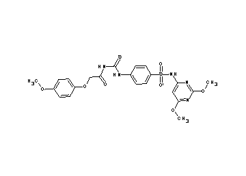 N-{[(4-{[(2,6-dimethoxy-4-pyrimidinyl)amino]sulfonyl}phenyl)amino]carbonothioyl}-2-(4-methoxyphenoxy)acetamide