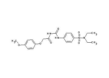 N-[({4-[(diethylamino)sulfonyl]phenyl}amino)carbonothioyl]-2-(4-methoxyphenoxy)acetamide