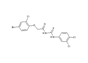 2-(4-bromo-2-chlorophenoxy)-N-{[(3,4-dichlorophenyl)amino]carbonothioyl}acetamide
