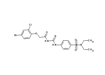 2-(4-bromo-2-chlorophenoxy)-N-[({4-[(diethylamino)sulfonyl]phenyl}amino)carbonothioyl]acetamide