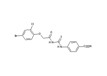 2-(4-bromo-2-chlorophenoxy)-N-{[(4-cyanophenyl)amino]carbonothioyl}acetamide