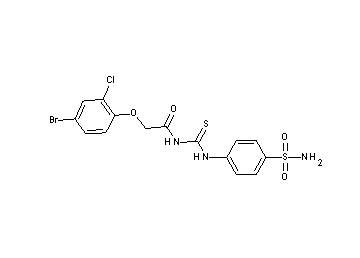 N-({[4-(aminosulfonyl)phenyl]amino}carbonothioyl)-2-(4-bromo-2-chlorophenoxy)acetamide