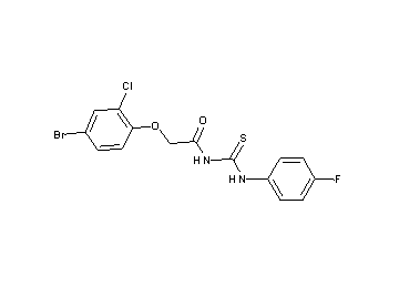 2-(4-bromo-2-chlorophenoxy)-N-{[(4-fluorophenyl)amino]carbonothioyl}acetamide