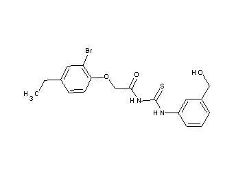 2-(2-bromo-4-ethylphenoxy)-N-({[3-(hydroxymethyl)phenyl]amino}carbonothioyl)acetamide