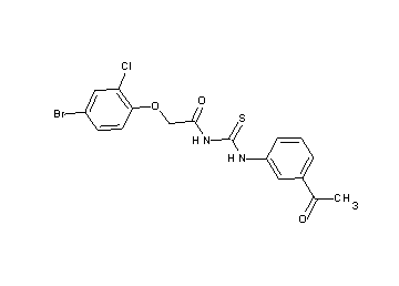 N-{[(3-acetylphenyl)amino]carbonothioyl}-2-(4-bromo-2-chlorophenoxy)acetamide