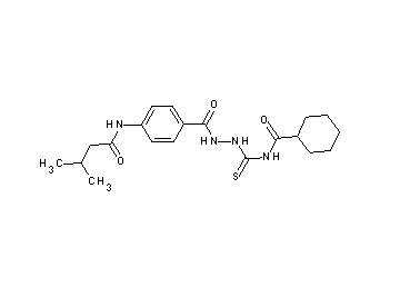 N-[(2-{4-[(3-methylbutanoyl)amino]benzoyl}hydrazino)carbonothioyl]cyclohexanecarboxamide