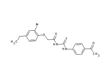 N-{[(4-acetylphenyl)amino]carbonothioyl}-2-(2-bromo-4-ethylphenoxy)acetamide