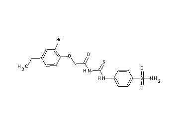 N-({[4-(aminosulfonyl)phenyl]amino}carbonothioyl)-2-(2-bromo-4-ethylphenoxy)acetamide
