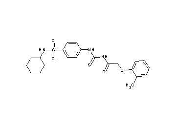 N-[({4-[(cyclohexylamino)sulfonyl]phenyl}amino)carbonothioyl]-2-(2-methylphenoxy)acetamide