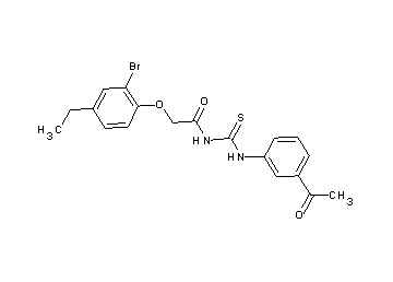 N-{[(3-acetylphenyl)amino]carbonothioyl}-2-(2-bromo-4-ethylphenoxy)acetamide
