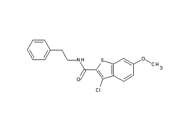 3-chloro-6-methoxy-N-(2-phenylethyl)-1-benzothiophene-2-carboxamide