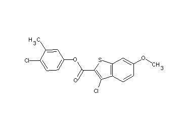 4-chloro-3-methylphenyl 3-chloro-6-methoxy-1-benzothiophene-2-carboxylate