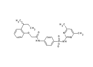 2-(2-sec-butylphenoxy)-N-(4-{[(4,6-dimethyl-2-pyrimidinyl)amino]sulfonyl}phenyl)acetamide