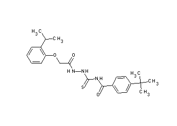 4-tert-butyl-N-({2-[(2-isopropylphenoxy)acetyl]hydrazino}carbonothioyl)benzamide - Click Image to Close
