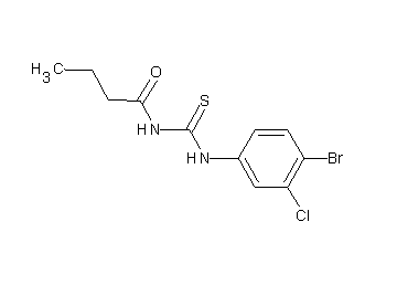 N-{[(4-bromo-3-chlorophenyl)amino]carbonothioyl}butanamide