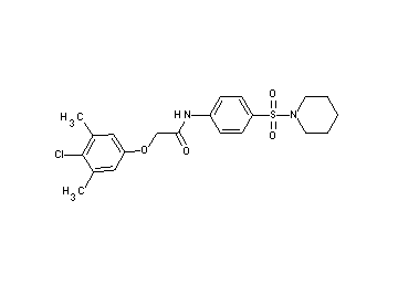 2-(4-chloro-3,5-dimethylphenoxy)-N-[4-(1-piperidinylsulfonyl)phenyl]acetamide