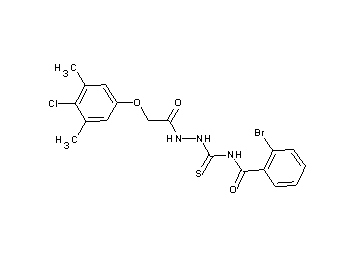 2-bromo-N-({2-[(4-chloro-3,5-dimethylphenoxy)acetyl]hydrazino}carbonothioyl)benzamide