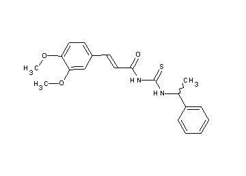 3-(3,4-dimethoxyphenyl)-N-{[(1-phenylethyl)amino]carbonothioyl}acrylamide