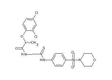 2-(2,4-dichlorophenoxy)-N-({[4-(4-morpholinylsulfonyl)phenyl]amino}carbonothioyl)propanamide