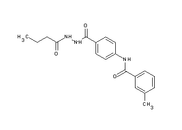N-{4-[(2-butyrylhydrazino)carbonyl]phenyl}-3-methylbenzamide - Click Image to Close