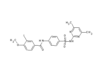 N-(4-{[(4,6-dimethyl-2-pyrimidinyl)amino]sulfonyl}phenyl)-3-iodo-4-methoxybenzamide