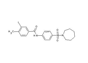 N-[4-(1-azepanylsulfonyl)phenyl]-3-iodo-4-methylbenzamide