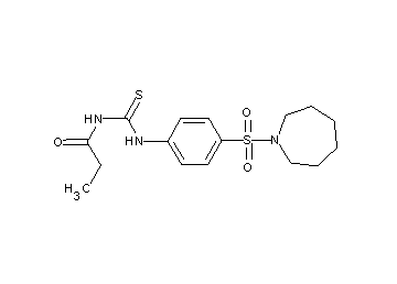 N-({[4-(1-azepanylsulfonyl)phenyl]amino}carbonothioyl)propanamide