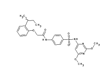 2-(2-sec-butylphenoxy)-N-(4-{[(2,6-dimethoxy-4-pyrimidinyl)amino]sulfonyl}phenyl)acetamide