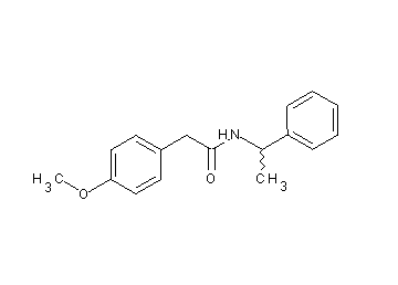 2-(4-methoxyphenyl)-N-(1-phenylethyl)acetamide 2-(4-methoxyphenyl)-N-(1-phenylethyl)acetamide