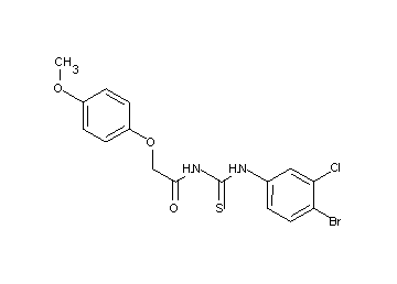 N-{[(4-bromo-3-chlorophenyl)amino]carbonothioyl}-2-(4-methoxyphenoxy)acetamide