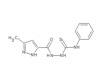 2-[(3-methyl-1H-pyrazol-5-yl)carbonyl]-N-phenylhydrazinecarbothioamide