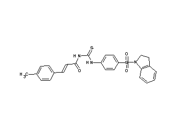 N-({[4-(2,3-dihydro-1H-indol-1-ylsulfonyl)phenyl]amino}carbonothioyl)-3-(4-methylphenyl)acrylamide