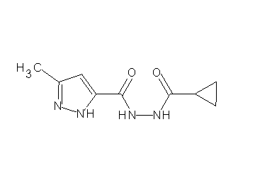 N'-(cyclopropylcarbonyl)-3-methyl-1H-pyrazole-5-carbohydrazide - Click Image to Close