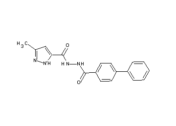 N'-(4-biphenylylcarbonyl)-3-methyl-1H-pyrazole-5-carbohydrazide