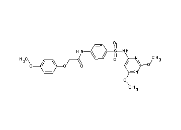 N-(4-{[(2,6-dimethoxy-4-pyrimidinyl)amino]sulfonyl}phenyl)-2-(4-methoxyphenoxy)acetamide - Click Image to Close