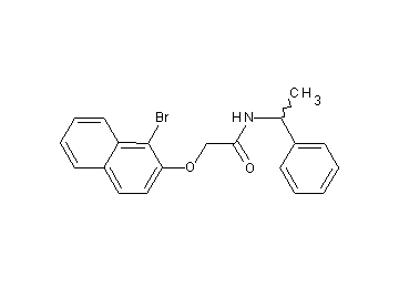 2-[(1-bromo-2-naphthyl)oxy]-N-(1-phenylethyl)acetamide
