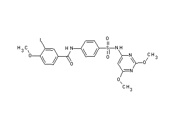 N-(4-{[(2,6-dimethoxy-4-pyrimidinyl)amino]sulfonyl}phenyl)-3-iodo-4-methoxybenzamide