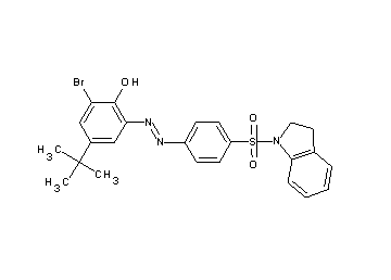 2-bromo-4-tert-butyl-6-{[4-(2,3-dihydro-1H-indol-1-ylsulfonyl)phenyl]diazenyl}phenol